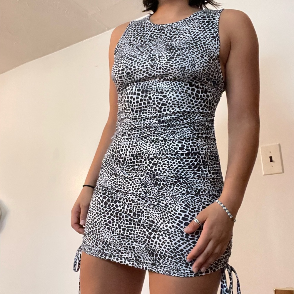 Vovigor Boutique Black Tile Dress